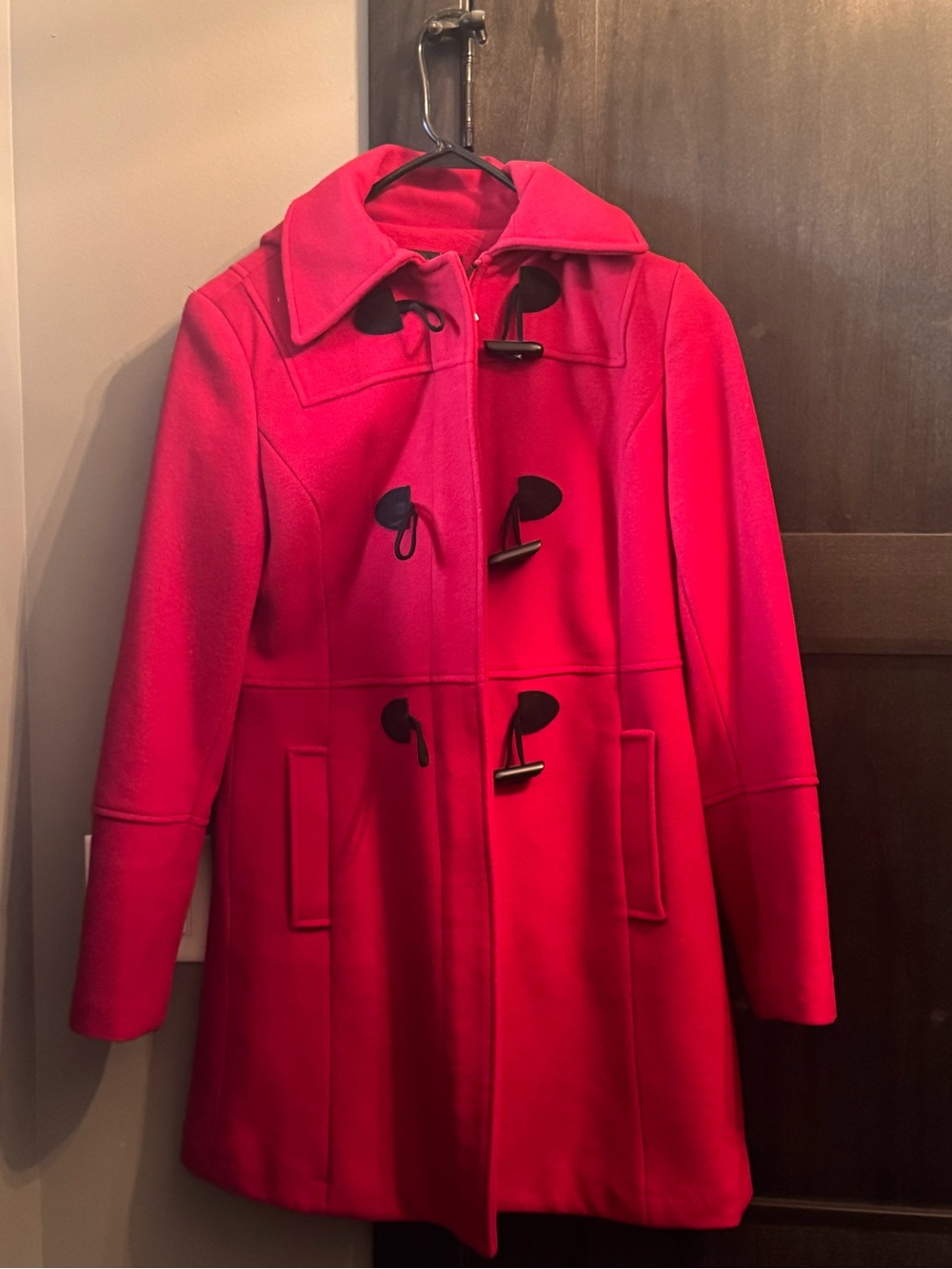 Women's Nautica Bright Red Toggle Coat